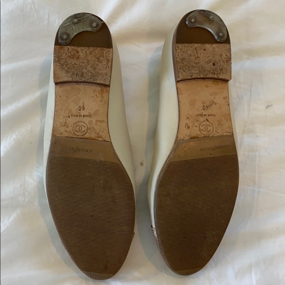 Chanel cap toe ballerina flats AUTHENTIC 40 - Picture 4 of 4